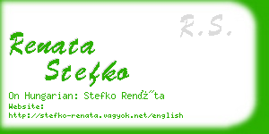 renata stefko business card